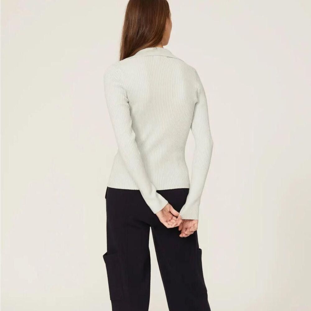 Toccin Mixed Rib Henley Sweater - Picture 2 of 6